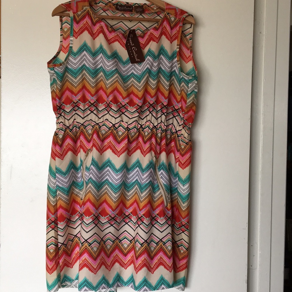 NWT fun summer dress with zipper pockets!